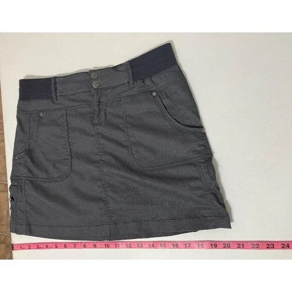Athleta Ladies Grey Skort Shorts Size 4 Woman's Activewear Gym Tennis Stretch - Picture 14 of 14
